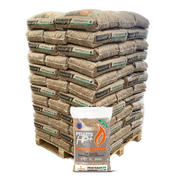 HP+ Wood Piveteau wood pellets – 72 bags of 15 kg